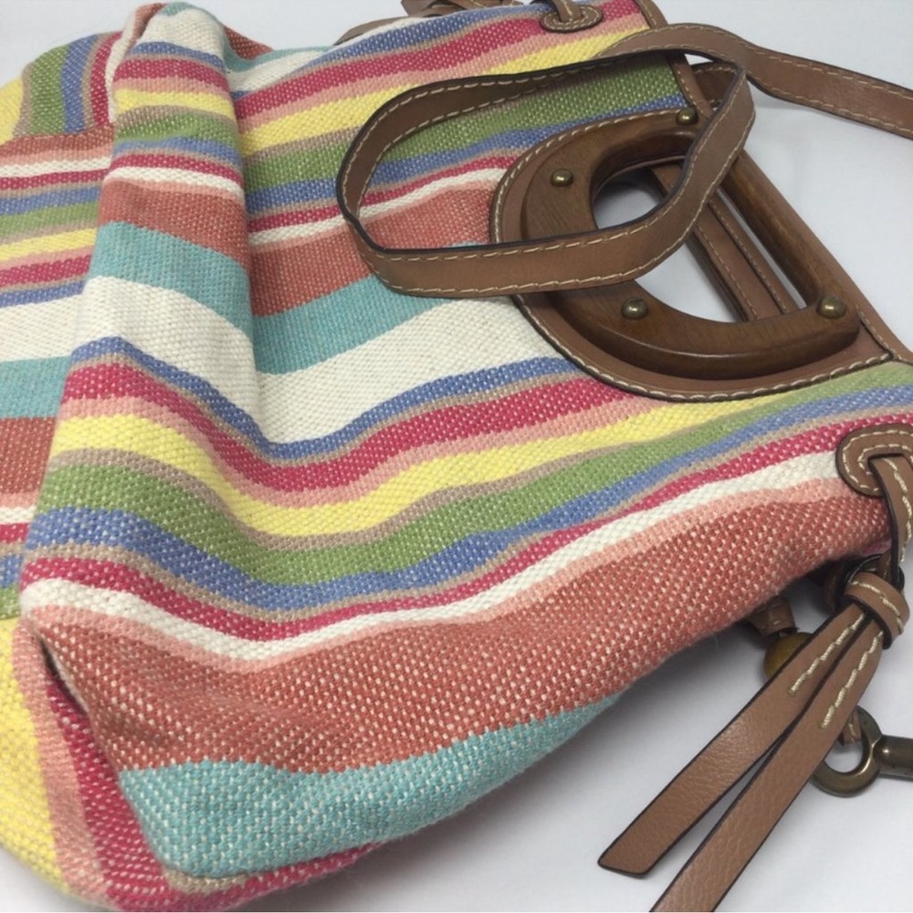 FOSSIL CROSSBODY STRIPES Rainbow PURSE - HAND BAG - Picture 9 of 16